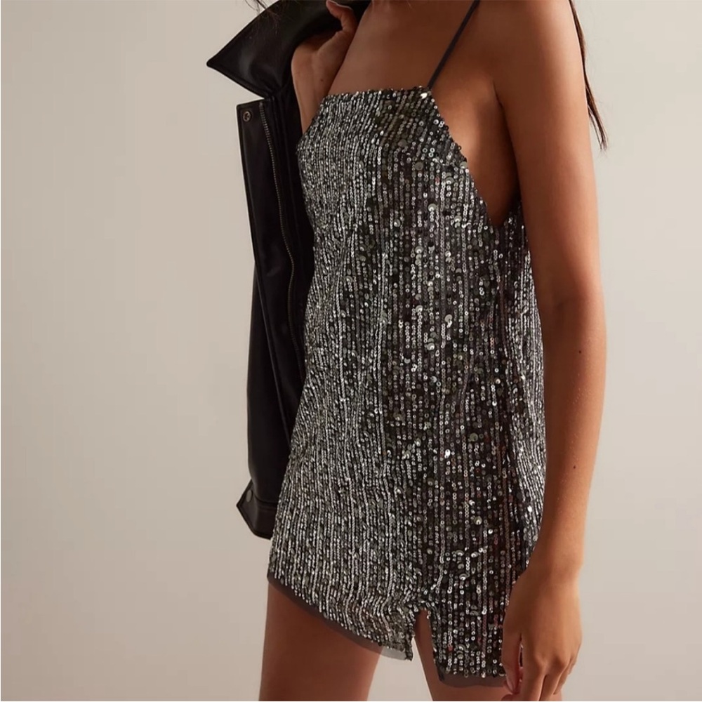 Free People Midnight Kiss Mini Slip
